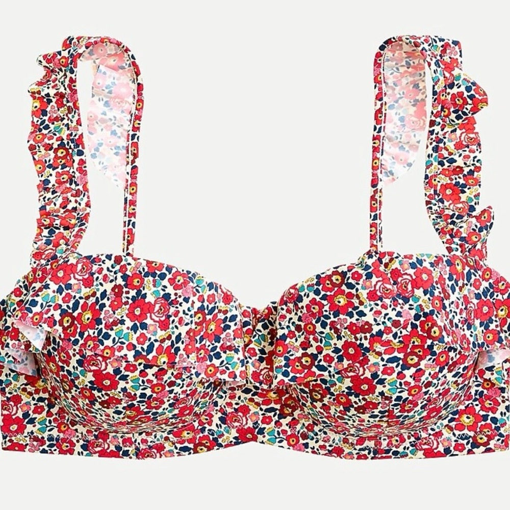 J. Crew Liberty Betsy Ann Floral Bikini Top